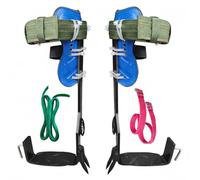 Ameble Anti-Slip Professional Tree Climbing Spikes with Double Strap System, Heavy-Duty Steel Spikes Kit for Arborist Work, Tree Care, Pole Climbing Equipment