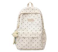 Ameble Cute Backpacks for Girls Women Lightweight Polka Dot Backpack with Cartoon Moon Charm Nylon Casual Daypack for Campus Weekend Commute Black Polka Dot Backpack, Cute Backpacks, Cu