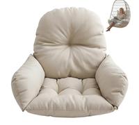 Ameble Egg Chair Cushion Replacement Thickened Round Egg Chair Cushion Machine Washable Outdoor Patio Swing Pad for Hanging Basket Indoor Outdoor Beige