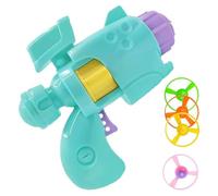 Ameble Interactive Glowing Cat Fetch Toy Launcher for Indoor Outdoor Play, Includes 1 Launcher & 4 Propeller Discs, Flying Disc for Cats, Green
