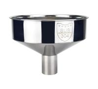 Ameble Large Mouth Funnel, 8-Inch Wide Stainless Steel Funnel for Kitchen Use, Seamless Design for Liquids & Dry Goods Stainless Steel Funnels for Kitchen Use Metal Large Wide Mouth Food