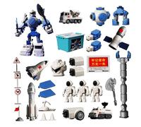 Ameble Magnetic Toys for Kids, 36PCS/Set Assembled Aerospace Series Magnetic Autonomous Car Set, Educational Plastic Transforming Toys for.