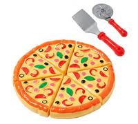 Ameble Pizza Play Set 3-Piece, Kids Kitchen Accessory, Realistic Play Food