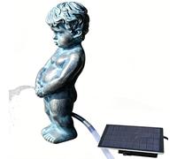 Ameble Pound Spitter, Solar Fountain Spitter, Solar-powered Resin Boy Pond Spitters For Small Ponds, Outdoor Garden Pond Decor (4.7 X 4.3 X 12.2 Inch) Fountain, Spitters For