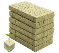 Ameble Rockwool Cubes 300PCS 1x1x1 Inch Hydroponic Pods for Seed Starting Plant Propagation Cloning Soilless Hydroponic Growing System Supplies