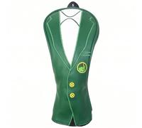 Ameble Stylish Suit-Inspired Masters Green Jacket 5 Wood Headcover for Golf Fairway, Tiger Woods Style Club Cover with Clear Markings, Golf Accessory, Green & White