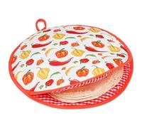 Ameble Tortilla Warmer Pouch 11.8 Inch Round Anti-Scald & Dustproof Hanging Tortilla Warmer Microwavable Easy Clean for Kitchen Supplies