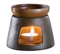 Ameble Wax Melt Burners Ceramic Essential Oil Burner Candle Tealight Holder for Home, Office, Gym, Spa, Studio, Black Wax Melt Burners, Oil Burner, Essential