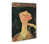 Amedeo Modigliani Bildnis Beatrice Hastings Canvas Print | Gallery Wrapped 30mm Frame Wall Art | 30x20 inches | Ready to Hang | Modern Picture | Living Room Bedroom Lounge Office