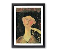 Amedeo Modigliani Bildnis Beatrice Hastings Classic Painting Framed Print | A3 Black Framed Wall Art | Ready to Hang | Classic Historical Picture | Living Room Bedroom Lounge Office