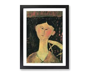 Amedeo Modigliani Bildnis Beatrice Hastings Classic Painting Framed Print | A3 Black Framed Wall Art | Ready to Hang | Classic Historical Picture | Living Room Bedroom Lounge Office
