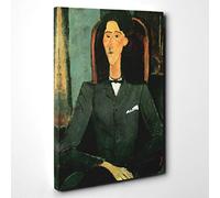 Amedeo Modigliani Bildnis Jean Cocteau Canvas Print | Gallery Wrapped 30mm Frame Wall Art | 30x20 inches | Ready to Hang | Modern Picture | Living Room Bedroom Lounge Office