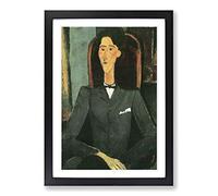 Amedeo Modigliani Bildnis Jean Cocteau Framed Print | A2 Oak Framed Wall Art | Ready to Hang | Modern Nature Picture | Living Room Bedroom Lounge Office