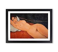 Amedeo Modigliani Nude Female on The Bed Framed Print | A2 Oak Framed Wall Art | Ready to Hang | Modern Nature Picture | Living Room Bedroom Lounge Office