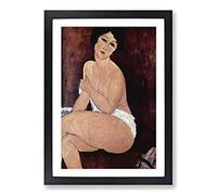 Amedeo Modigliani Seated Female Nude Framed Print | A2 Oak Framed Wall Art | Ready to Hang | Modern Nature Picture | Living Room Bedroom Lounge Office
