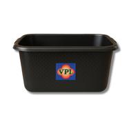 Amee Houseware 16L Square Washing Up Bowl - Compact Sink Basin with Moulded Handles - 4 Assorted Colours - Durable Plastic Bowl - Kitchen, Laundry, Travel Use - 15cm x 31cm x 41cm (Black, Pack of 2)