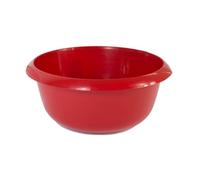 Amee Houseware 8 Litres Round Bowl For Kitchen - Strong Plastic Washing Bowl for Dishes, Veg or Soaking - Ideal for Dishwashing and Household Use (Red, Pack of 1)