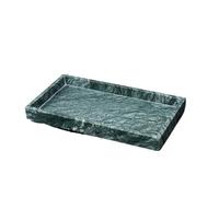 AMEEDA Bathroom Accessories Set Dark Green Natural Marble Bathroom Set Light Luxury Tray Toothbrush Holder Soap Dispenser Kit(Tray B)