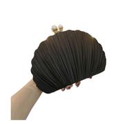 AMEEDA Shell Clutch Bag Silk Shell Shaped Evening Bag Folded Handheld Ball For Women Dress Code Banquet Pearled Embellished(APRICOT)