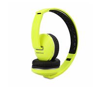 ameego Bluetooth Over Ear Stereo Foldable Headphones, Wireless and Wired Mode Headsets with Soft Memory-Protein Earmuffs, Built-in Mic for Mobile Phone Tablets iPod iPad MP3 TV PC Laptop (Yellow)