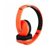 ameego Bluetooth Over Ear Stereo Foldable Headphones, Wireless and Wired Mode Headsets with Soft Memory-Protein Earmuffs, Built-in Mic for Mobile Phone Tablets iPod iPad MP3 TV PC Laptop (Orange)