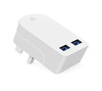 ameego fast rapid Dual USB Mains UK Plug for iPhone 5 5s 5 SE 5 C 6 Plus 6s 6s 7 7 Plus 8 8 plus 9 XR XS X MAX Air Samsung s8 s9 note Tablets & Power banks & Speakers and other USB Devices (white)