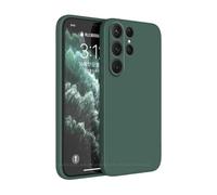 ameego Liquid Silicone Case for Samsung Galaxy Galaxy S24 Ultra - Camera Protection, Anti-Fingerprint, Wireless Charging, 4-Layer Design, Silky-Soft Full-Body Protection 6.8'' (Green)