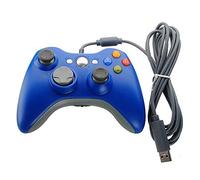 AMEEGO Xbox 360 Game Controller USB Wired Gamepad Game Joystick Joypad for Microsoft & Windows PC (Blue)