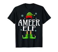 Ameer Elf Xmas Funny Men's Family Matching Christmas Ameer T-Shirt