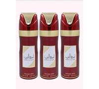 Ameerat Al Arab Deodorant Body Spray 200ml by Lattafa - Pack of 3