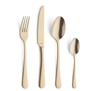 Amefa Austin Black 24pc Cutlery Set Gold