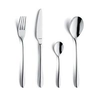 Amefa Cuba 16 Piece Cutlery Set for 4 - Premium 18/10 Stainless Steel - 6mm Forged Gauge - High Gloss Mirror Finish - Dishwasher Safe - Includes 4 Knives, 4 Forks, 4 Spoons, 4 Teaspoons