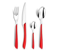 AMEFA ECLAT 24-Piece Cutlery Set Stainless Steel 18/0 for 6 People, Red