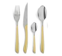 Amefa Eclat Metallics 16pc 18/0 Cutlery Set Gold in Metallic Gold | Size: 16 Pack Amefa Metallic Gold 16 Pack