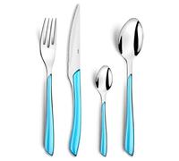 Amefa Eclat Turquoise 24pc 18/0 Stainless Steel Cutlery Set in Blue | Size: 24 Pack Amefa Blue 24 Pack