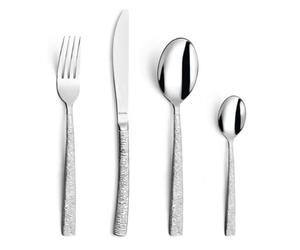 Amefa Havane Jungle 24pc 18/0 Stainless Steel Cutlery Set in Silver | Size: 24 Pack Amefa Silver 24 Pack
