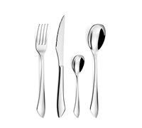 Amefa Instinct 24 Piece Cutlery Set for 6 People - Premium Stainless Steel Flatware - Contemporary Polished Finish - Gift Boxed - Dishwasher Safe