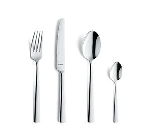 Amefa Moderno 16 Piece Cutlery Set for 4 - Premium 18/10 Stainless Steel - Mirror Polished Finish - Modern Contemporary Design - Dishwasher Safe