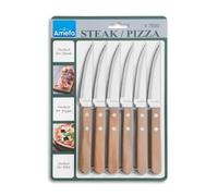 Amefa Steak Knife Set, 6-Piece Cutlery for 6 People, Steak and Pizza Knives