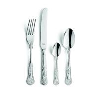 Amefa Vintage Kings 16 Piece Cutlery Set for 4 - Gift Boxed - Ornate Regal Design - Fine Quality Stainless Steel - Polished Mirror Finish - Dishwasher Safe