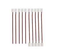 Amefil 5 x 2P Cable Connector A, 5 x 2 Pin Connector LED Strip Extension Jumper for 10 mm Wide SMD 5050 5630 Monochrom LED Strip