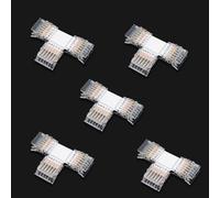 Amefil 6 Pin T Type Connector 12mm for SMD 5050 LED Strip 5 x Solderless Connectors for RGBWC/CCT 12-24V LED Strip