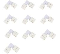 Amefil L Shape LED Connector 3 pin 8mm Wide no Weld Corner Connector Suitable for 8mm Wide 3528 ws2811 ws2812b 5050 RGB LED Light Strip.
