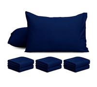AMEHA 6 Pack Pillowcases Navy - Super Soft Brushed Microfiber Standard Size Pillow Cases | Hotel Quality Pillow Covers, (50 X 75 cm)
