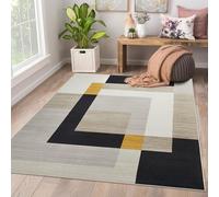 AMEHA Area Rugs Living Room 160x230 Cm - Printed Rug for Bedroom Geometric Style Modern Carpet Non Shedding Super Soft Large Rug Easy Care (Milo)