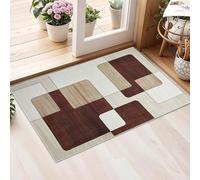 AMEHA Area Rugs Living Room - Brown and Beige Rug for Bedroom Modern Floor Carpet - Geometric Pattern Durable Super Soft Non Shedding Small Rug Easy Care (40 x 60Cm, Viva)