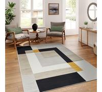 AMEHA Area Rugs Living Room - Printed Rug for Bedroom 60x110 Cm Modern Floor Carpet Non Shedding Super Soft Geometric Style Classic Rug (Milo)