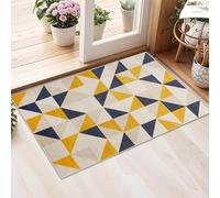 AMEHA Area Rugs Living Room - Yellow Rug for Bedroom Modern Carpet - Geometric Style Non Shedding Durable Super Soft Triangle Pattern Small Rug (40 x 60Cm, Brio)
