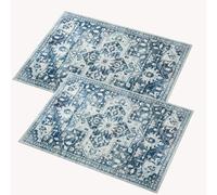 AMEHA Door Mats Indoor 60x110 cm 2 Pack Machine Washable Dirt Trapper Heavy Duty Door mats Outdoor Super Soft Floor Mat Low Profile Entrance Welcome Doormats Inside (Tranquil)