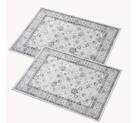 AMEHA Door Mats Indoor 60x110 cm 2 Pack Machine Washable Dirt Trapper Heavy Duty Door mats Outdoor Super Soft Floor Mat Low Profile Entrance Welcome Doormats Inside (Serene)